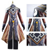 Genshin Impact Cosplay Anime Costume Set Zhongli Vago Mundo Uniform Halloween Party