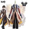 Genshin Impact Cosplay Anime Costume Set Zhongli Vago Mundo Uniform Halloween Party