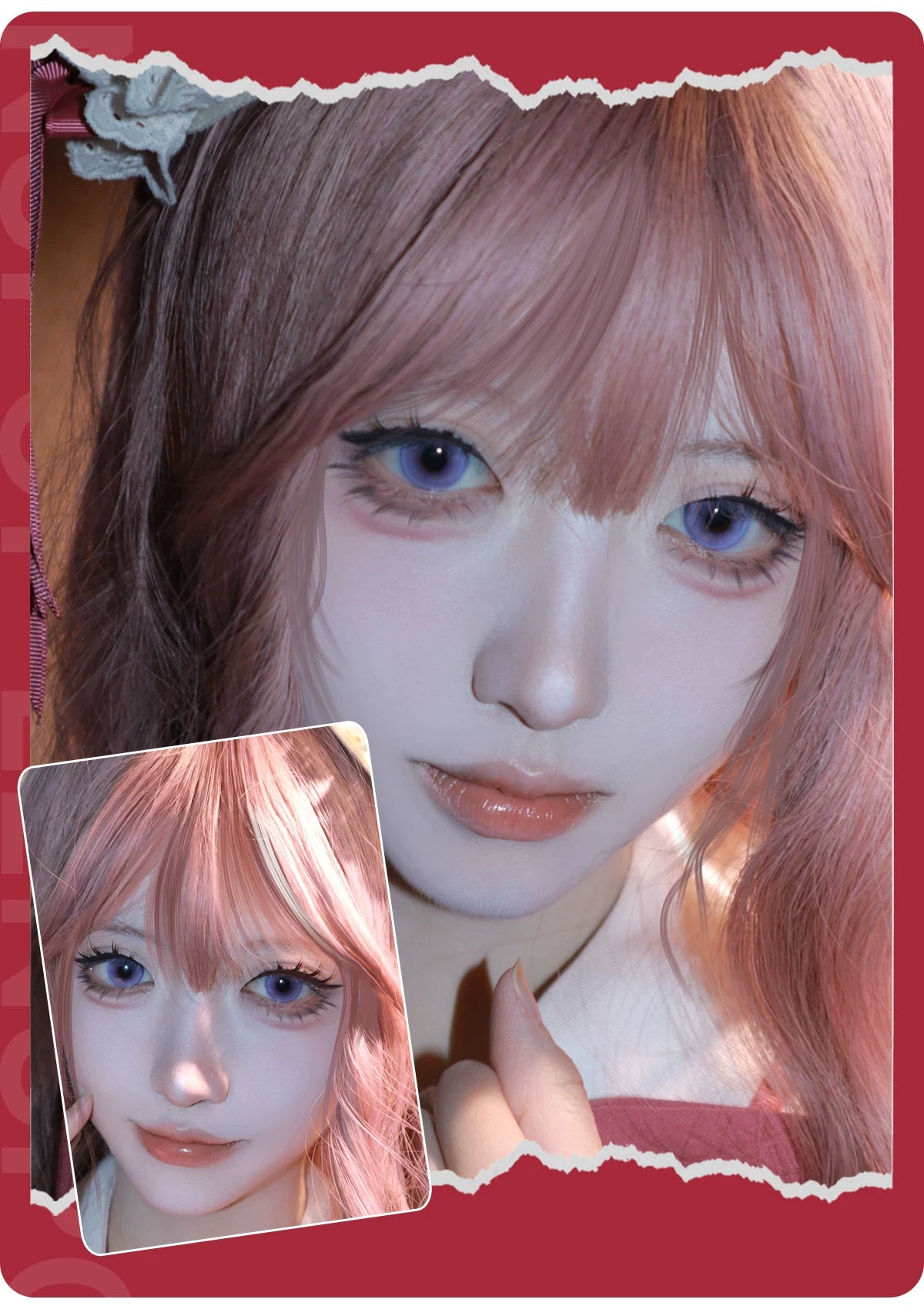LENSPOP Flower Jade Pearl 6-Month Cosplay Contact Lenses – Sandwich Process Series