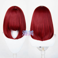 Manmei 40cm Thickened Middle Part Shoulder Length Universal Cosplay Wig with Scalp Top