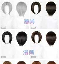 Manmei 30cm Thickened Middle Part Short Cosplay Wig with Scalp Top