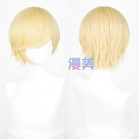 Manmei 30cm Thickened Layered Outward Flipped Short Cosplay Wig with Scalp Top