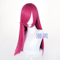 Manmei 60cm Long Straight Universal Cosplay Wig with Long Bangs