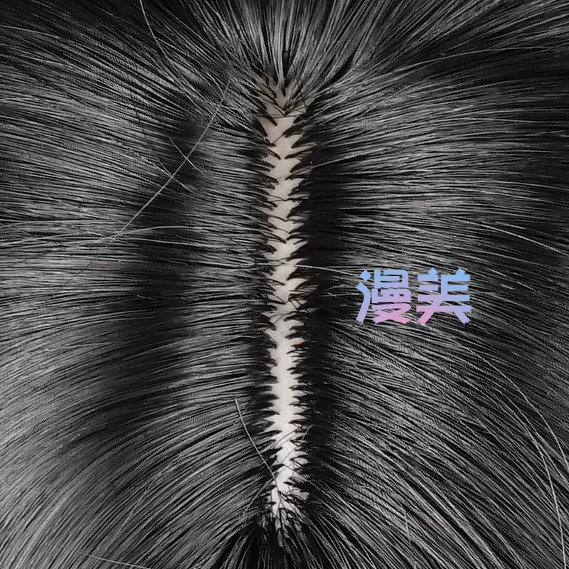 Manmei Medium Long Outward Flipped Wolf Tail Cosplay Wig with Scalp Top