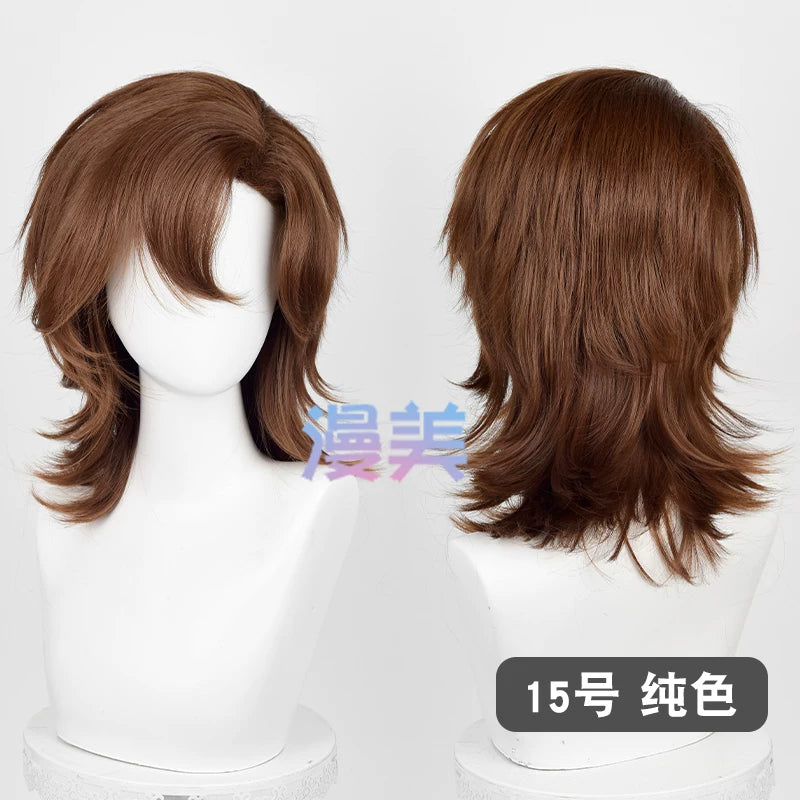 Manmei 30/40cm Side Part Teased Outward Flipped Universal Cosplay Wig