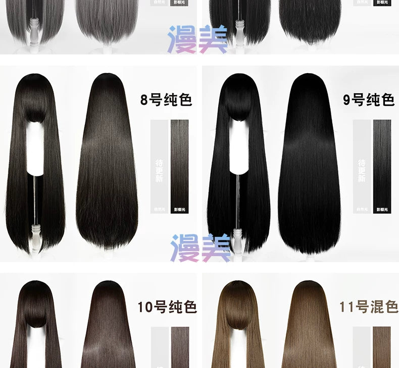 Manmei 600g Upgraded Thickened 100cm Long Straight Universal Cosplay Wig – 168 Colors