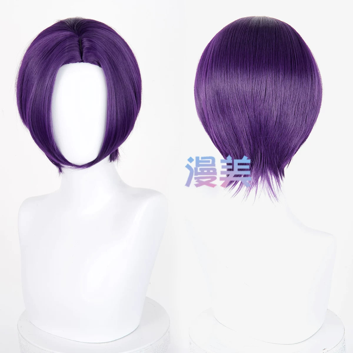 Manmei 30cm Thickened Middle Part Short Cosplay Wig with Scalp Top