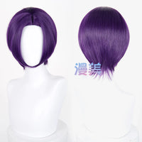 Manmei 30cm Thickened Middle Part Short Cosplay Wig with Scalp Top