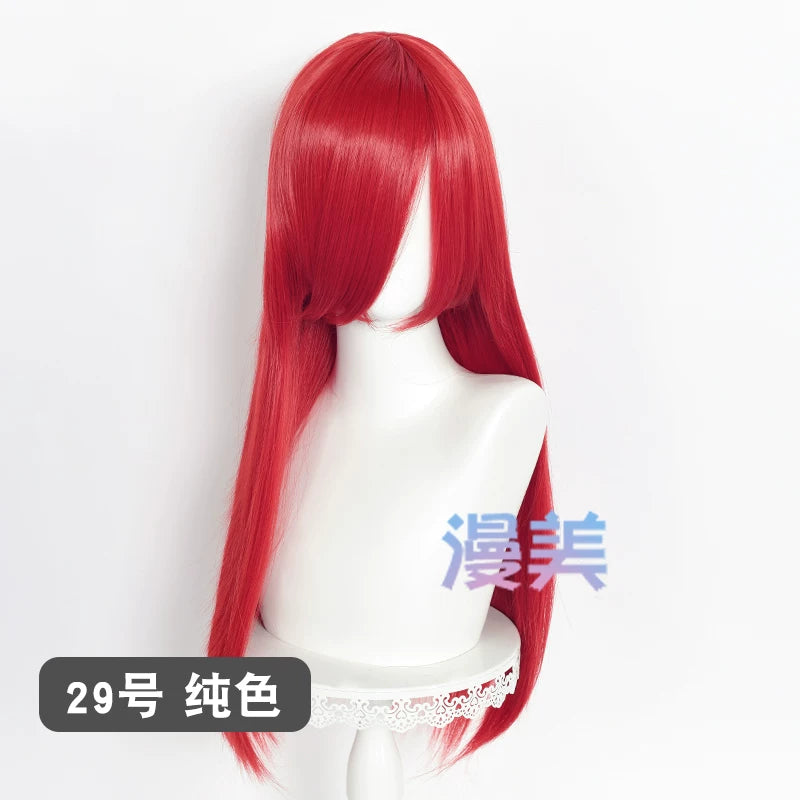 Manmei 60cm Long Straight Universal Cosplay Wig with Long Bangs