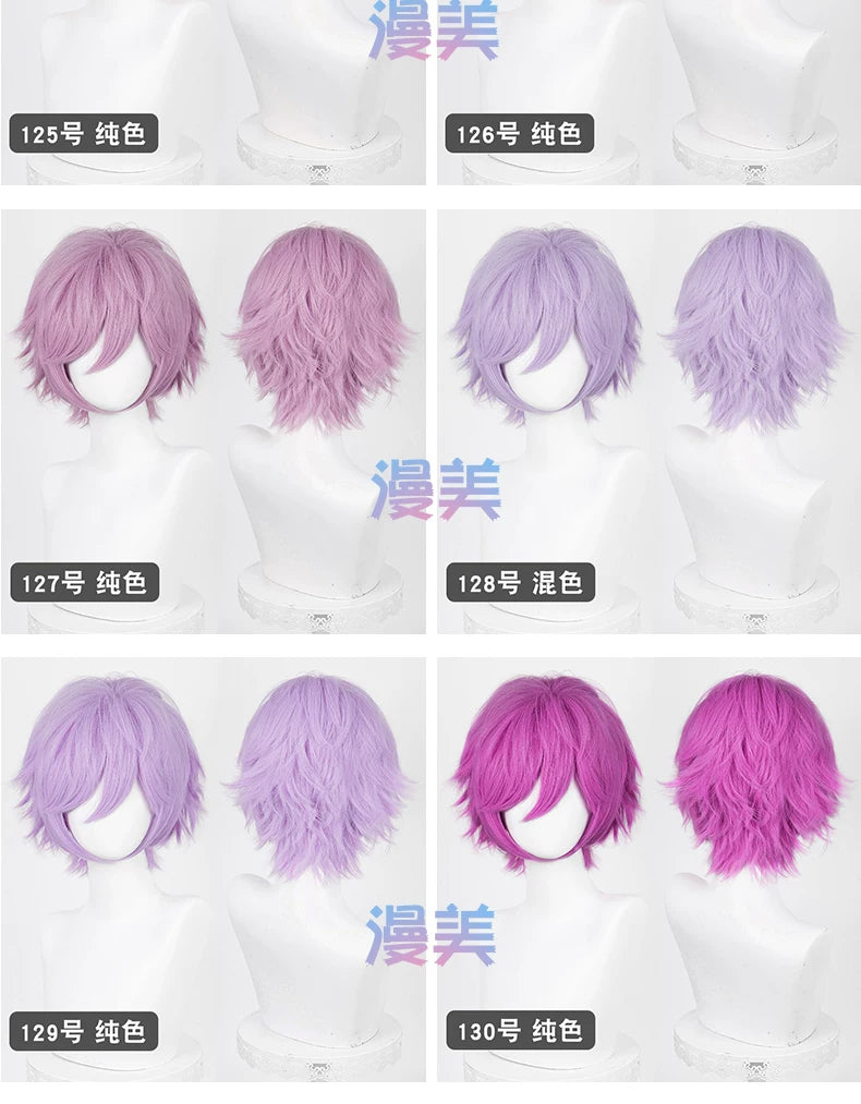 Manmei Upgraded 32cm Outward-Flipped Universal Cosplay Wig Colors 73 – 168