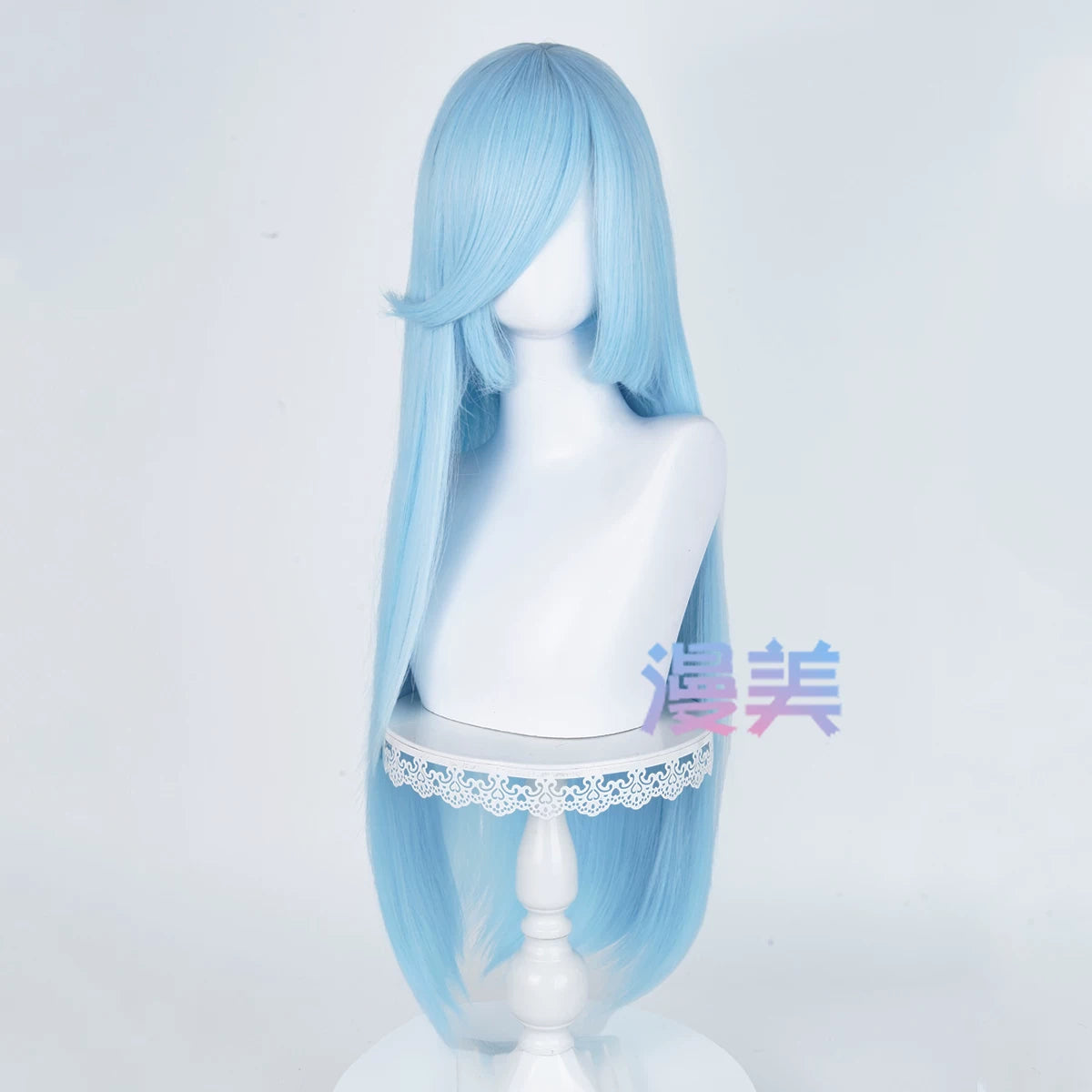 Manmei 80cm Long Straight Universal Cosplay Wig with Long Bangs