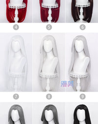 Manmei Unisex Traditional Style Middle Part Cosplay Wig with Widow's Peak – Multiple Colors