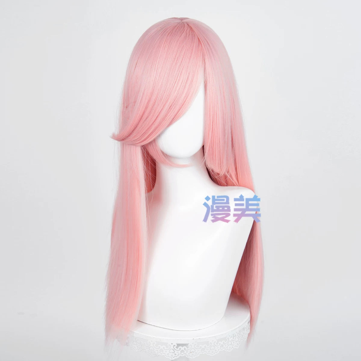 Manmei 60cm Long Straight Universal Cosplay Wig with Long Bangs