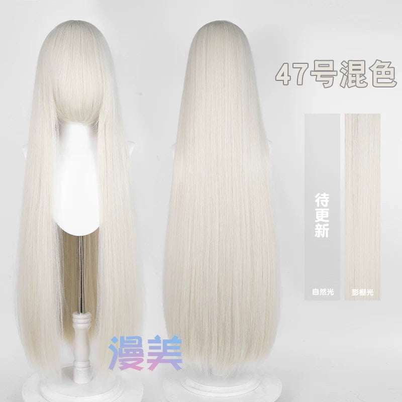 Manmei 600g Upgraded Thickened 100cm Long Straight Universal Cosplay Wig – 168 Colors