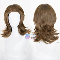 Manmei 45cm Wolf Tail Outward Flipped Universal Cosplay Wig with Flexible Parting