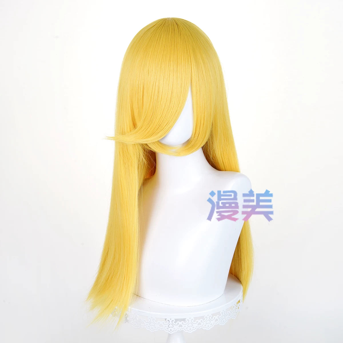 Manmei 60cm Long Straight Universal Cosplay Wig with Long Bangs