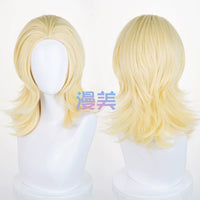 Manmei 45cm Wolf Tail Outward Flipped Universal Cosplay Wig with Flexible Parting