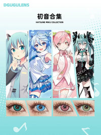 DGUGULENS Hatsune Miku 1-Day Blue Green Cosplay Contact Lenses Collection