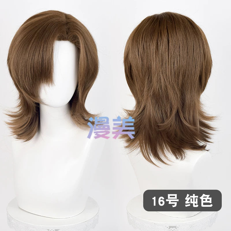 Manmei 30/40cm Side Part Teased Outward Flipped Universal Cosplay Wig