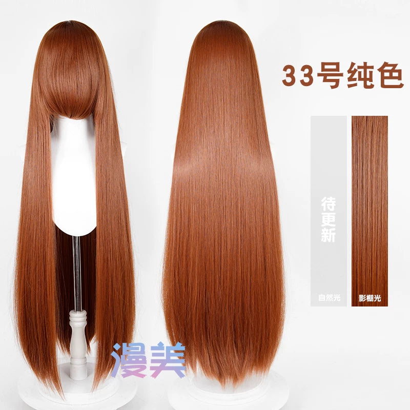 Manmei 600g Upgraded Thickened 100cm Long Straight Universal Cosplay Wig – 168 Colors