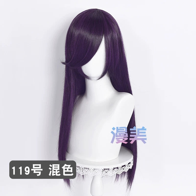 Manmei 60cm Long Straight Universal Cosplay Wig with Long Bangs