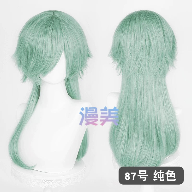Manmei Medium Long Outward Flipped Wolf Tail Cosplay Wig with Scalp Top