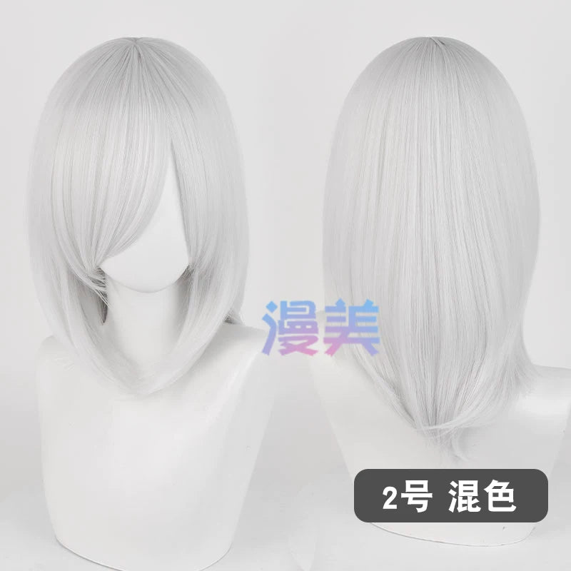 Manmei 40cm Medium Length Universal Cosplay Wig with Inward Curved Ends