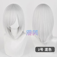 Manmei 40cm Medium Length Universal Cosplay Wig with Inward Curved Ends
