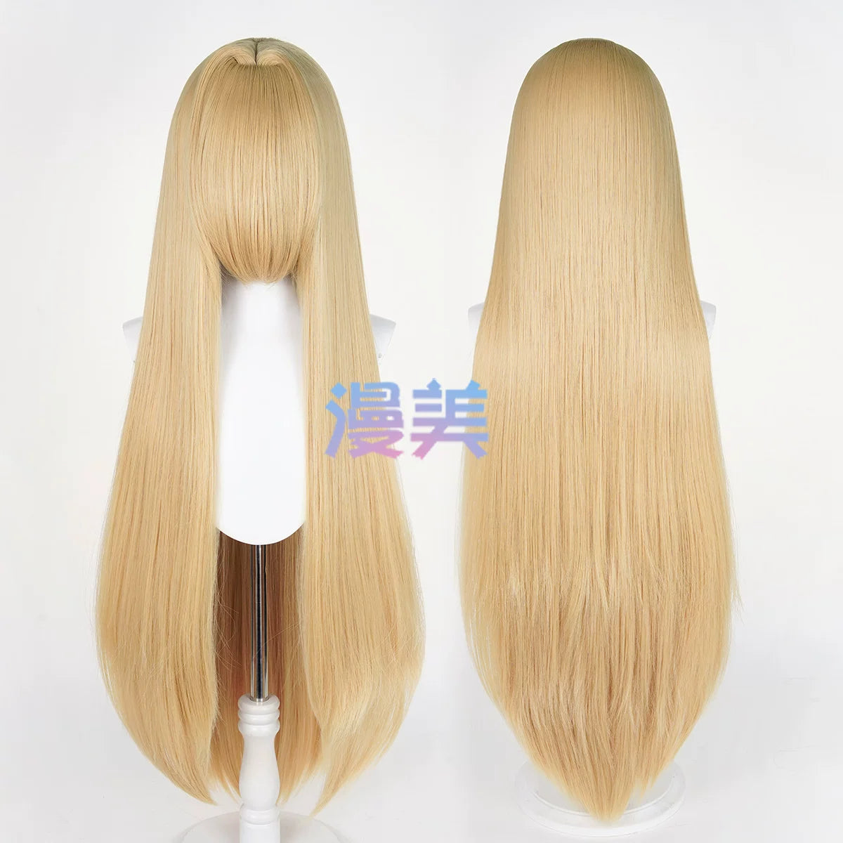 Manmei 100cm Middle Part Long Straight Universal Cosplay Wig with Large Scalp Top