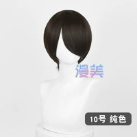 Manmei 30cm Face Framing Short Universal Cosplay Wig with Scalp Top