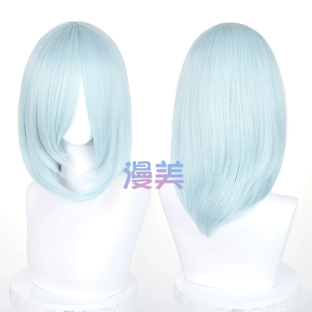 Manmei 40cm Medium Length Universal Cosplay Wig with Inward Curved Ends