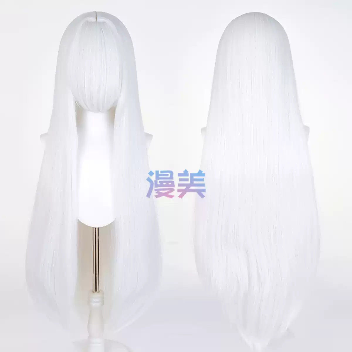 Manmei 100cm Middle Part Long Straight Universal Cosplay Wig with Large Scalp Top