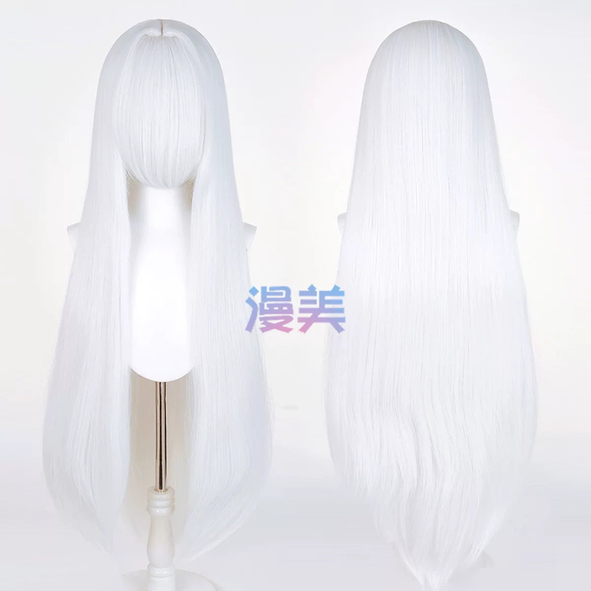 Manmei 100cm Middle Part Long Straight Universal Cosplay Wig with Large Scalp Top