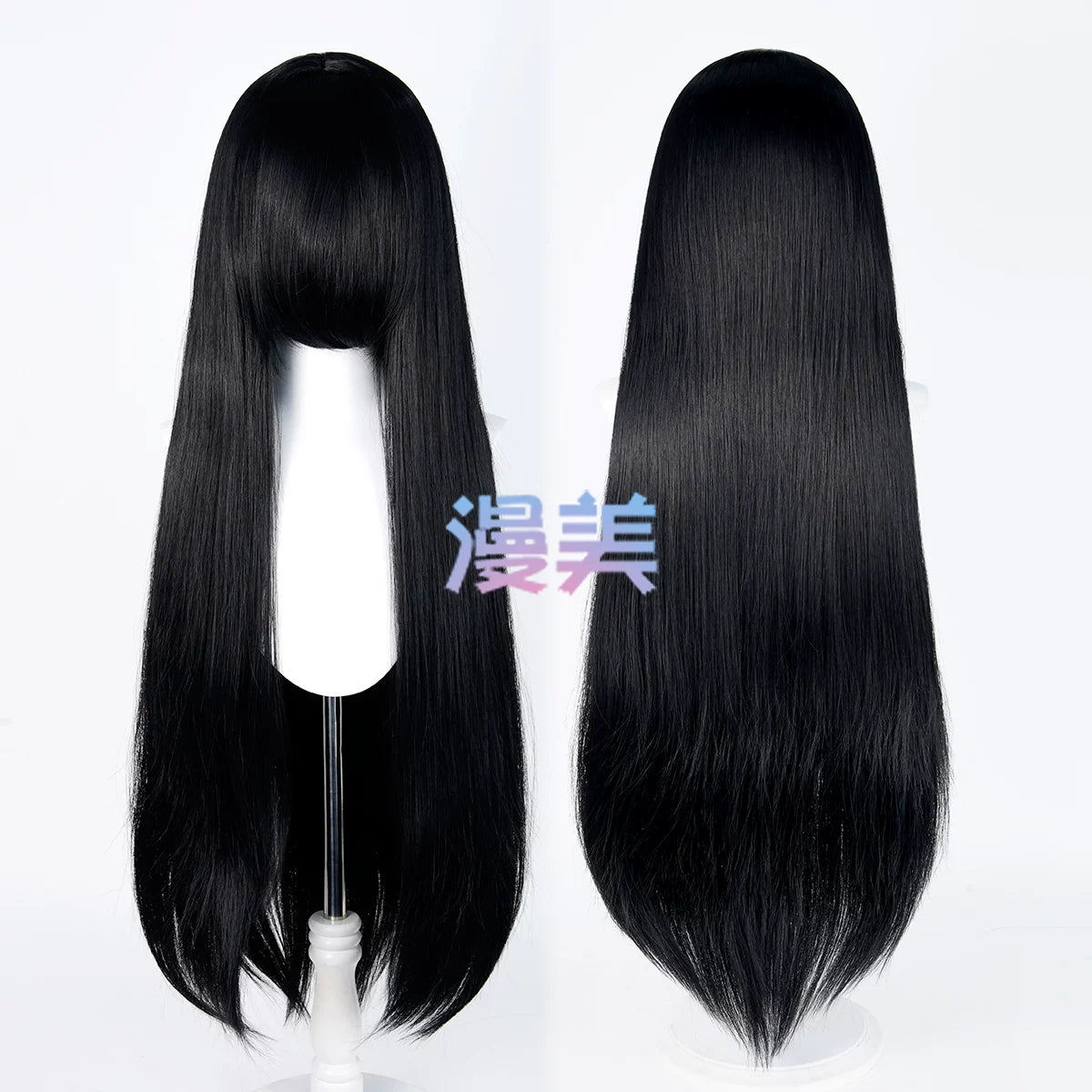 Manmei 100cm Middle Part Long Straight Universal Cosplay Wig with Large Scalp Top