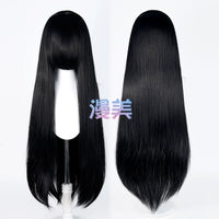 Manmei 100cm Middle Part Long Straight Universal Cosplay Wig with Large Scalp Top