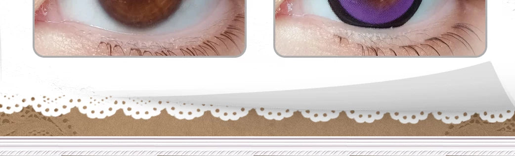 LENSPOP × Liya Fable Ribbon 14.5mm 6-Month Large Diameter Contact Lenses – Pink, Blue & Brown