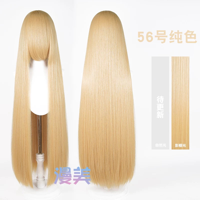 Manmei 600g Upgraded Thickened 100cm Long Straight Universal Cosplay Wig – 168 Colors