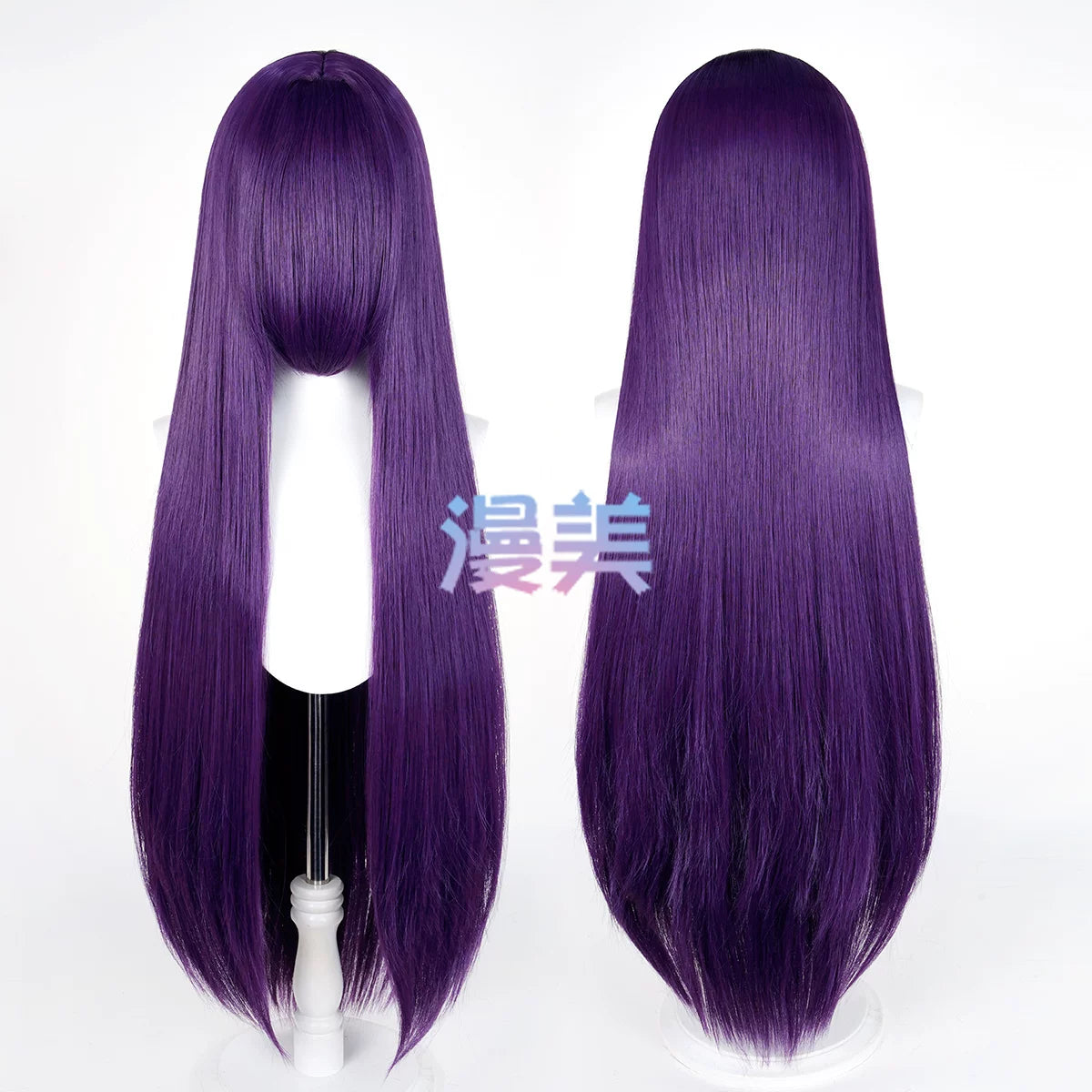 Manmei 100cm Middle Part Long Straight Universal Cosplay Wig with Large Scalp Top