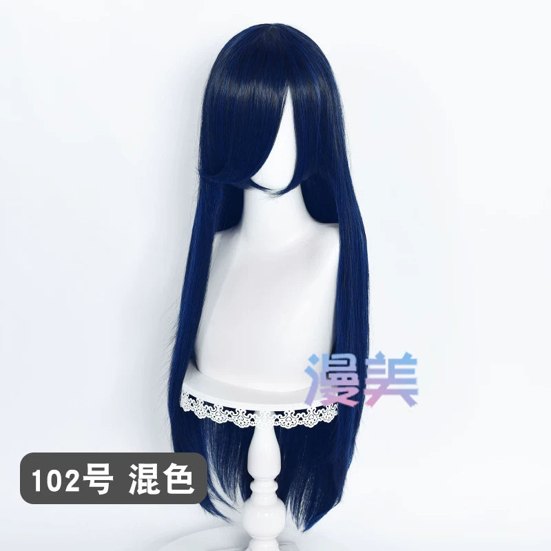 Manmei 80cm Long Straight Universal Cosplay Wig with Long Bangs