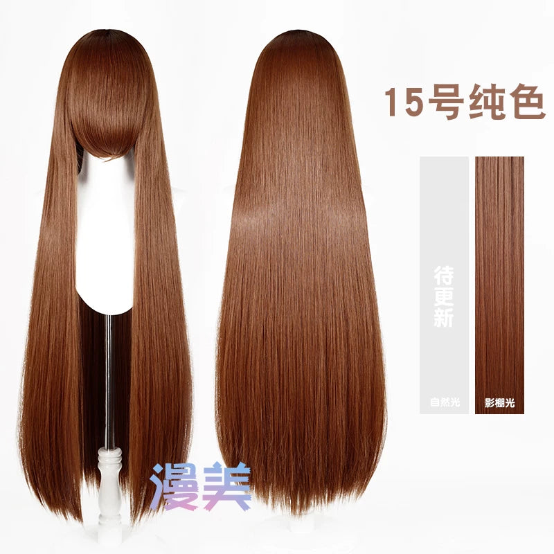 Manmei 600g Upgraded Thickened 100cm Long Straight Universal Cosplay Wig – 168 Colors