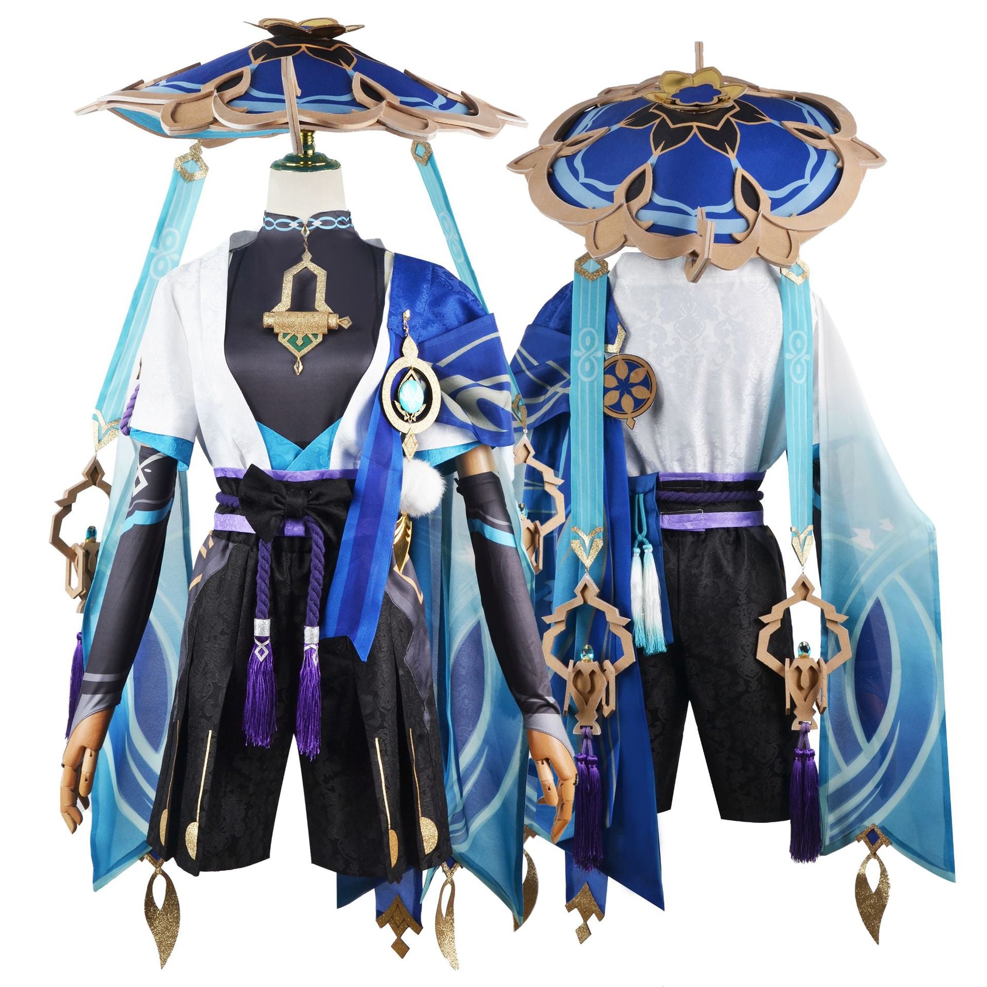 Genshin Impact Cosplay Anime Costume Set Wanderer Eons Adrift Uniform Halloween Party