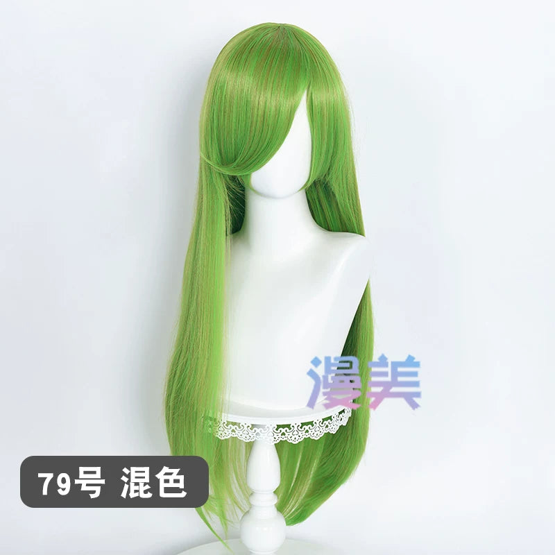 Manmei 80cm Long Straight Universal Cosplay Wig with Long Bangs