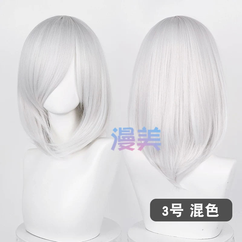 Manmei 40cm Medium Length Universal Cosplay Wig with Inward Curved Ends