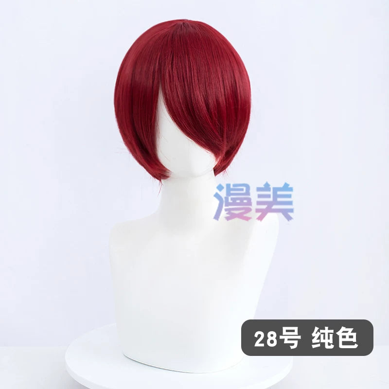 Manmei 30cm Face Framing Short Universal Cosplay Wig with Scalp Top