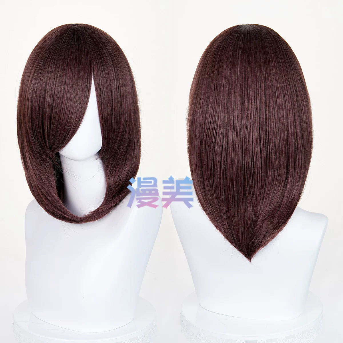 Manmei 40cm Medium Length Universal Cosplay Wig with Inward Curved Ends