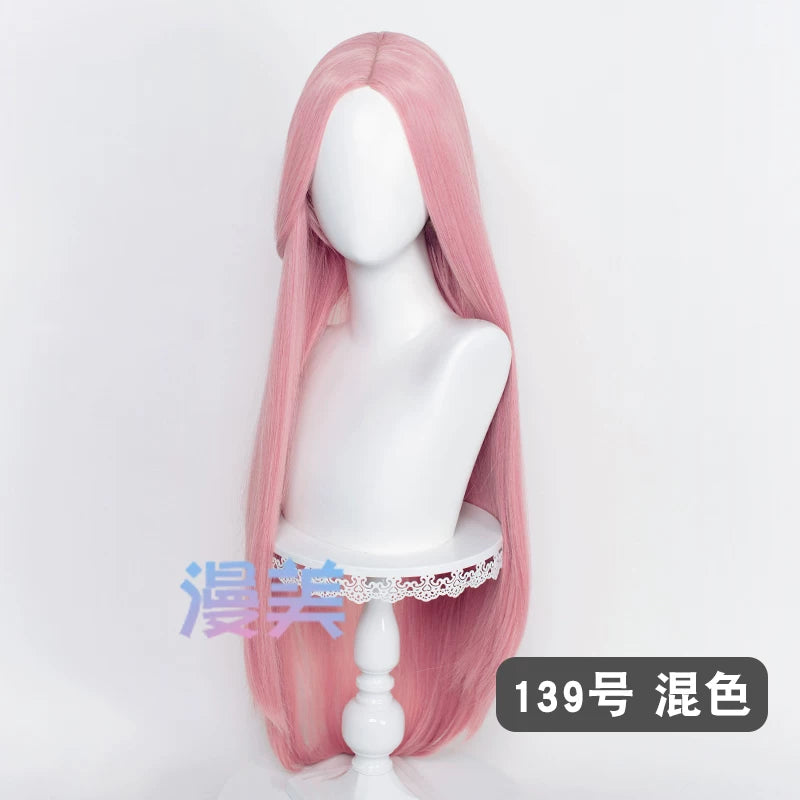 Manmei 100cm Middle Part Long Straight Universal Cosplay Wig with Silicone Scalp Top