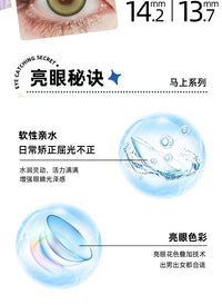 DGUGULENS Ma Shang 6-Month Deep Blue Gold Yellow Green Cosplay Contact Lenses – Rin