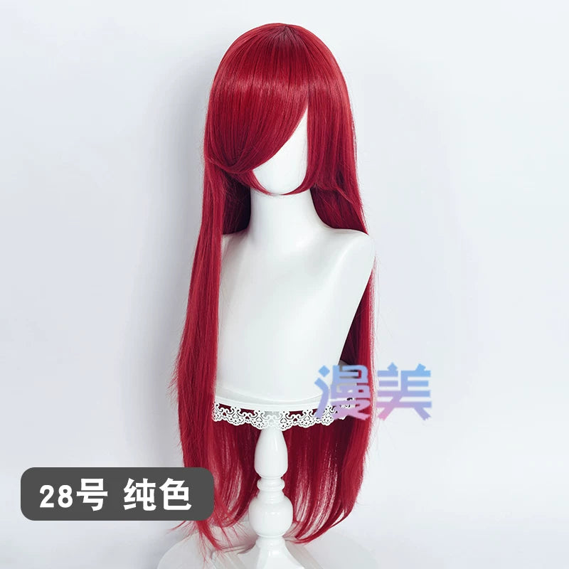 Manmei 80cm Long Straight Universal Cosplay Wig with Long Bangs