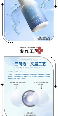 DGUGULENS Small Bean Red Bean 1-Day Small Diameter Cosplay Contact Lenses