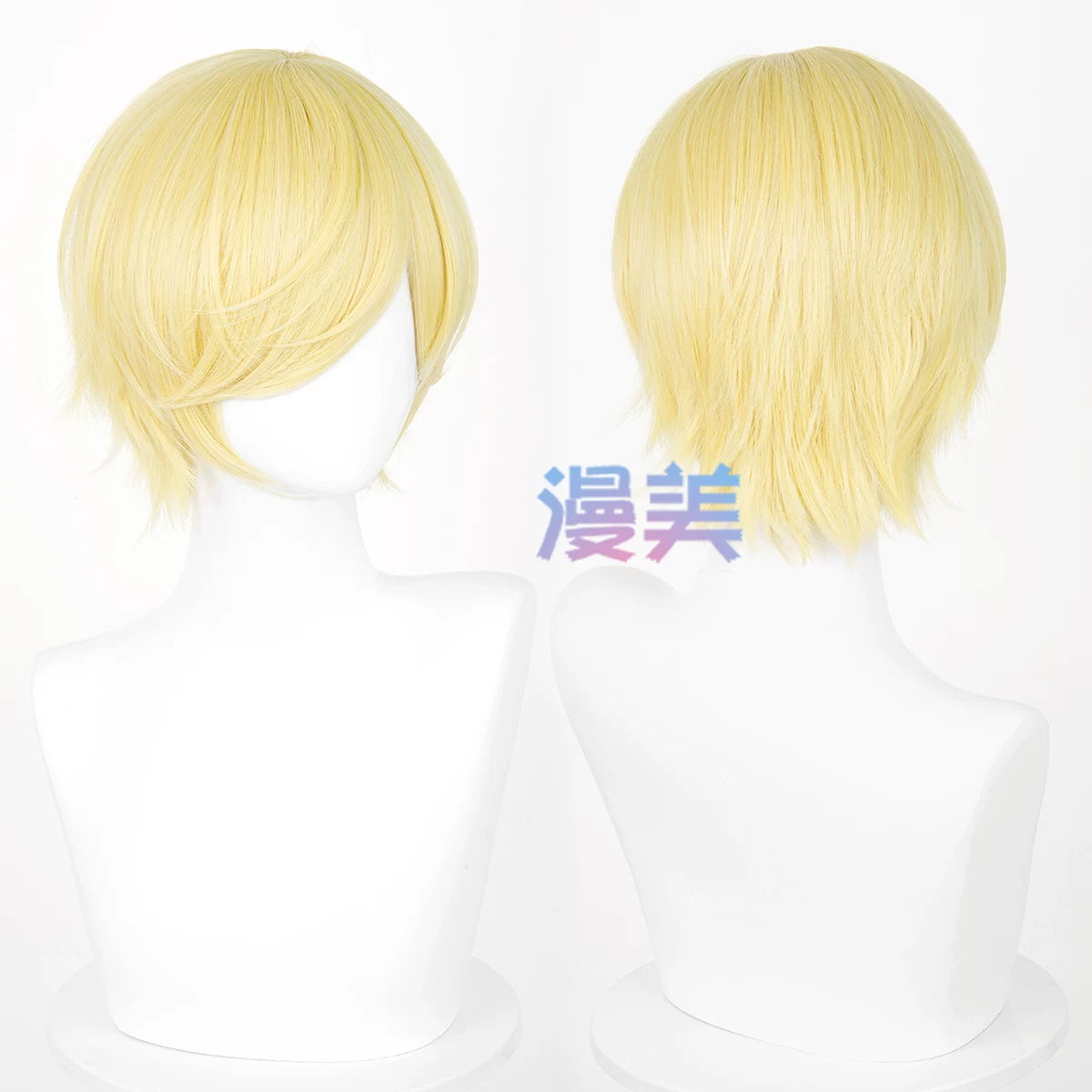 Manmei 30cm Thickened Layered Outward Flipped Short Cosplay Wig with Scalp Top